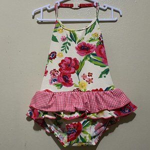 Monsoon Baby Floral Bodysuit Size 18-24 Months (PRE-LOVED) - 8520